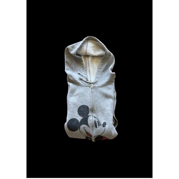 Vintage Mickey Mouse Classic Men’s Large Zip Hoodie Sweatshirt Gray Disney - Picture 6 of 7